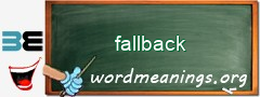 WordMeaning blackboard for fallback